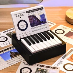 2024新型ミニピアノ卓上卓上置物周董小ピアノ演奏カレンダーギフトボックス創意プレゼント