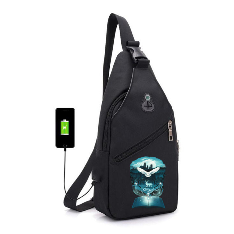 Cross-Border Anime Game Harry Potter Peripheral Chest Bag Single Shoulder Crossbody Bag USB Headphone Port Chest Bag Dropshipping Cross-Border Anime Game Harry Potter Peripheral Chest Bag Single Shoulder Crossbody Bag USB Headphone Port Chest Bag Dropshipping