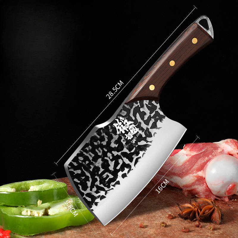 Longquan forjado hueso cuchillo de corte de hueso pesado hueso cuchillo de corte de hueso comercial espeso cuchillo de corte de hueso un agente de corte de hueso no
