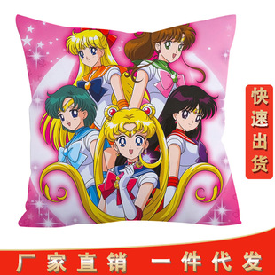 Sailor Sailor Anime Moon Hare Peripheral Pillow Pillow Sofa Pillow Satin Fabric Plush