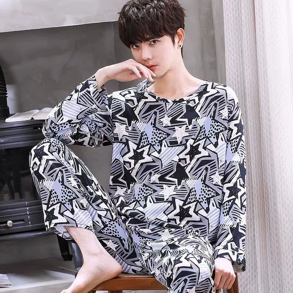 Men's clothing-gray five-pointed star