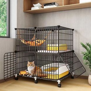 猫笼子家用室内超大自由空间组装DIY猫咪屋豪华猫别墅-阿里巴巴