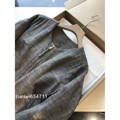 这收尾的性价~忍不住要赞美！色纺纱棉圆领宽松短夹克G0883W
