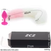 Small vertical thread powder silicone + white long pink tail