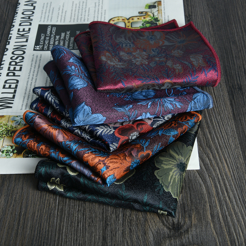 Men's Square Dress Business Executive Suit Pocket Square Jacquard Folding 23cm New Spring in stock