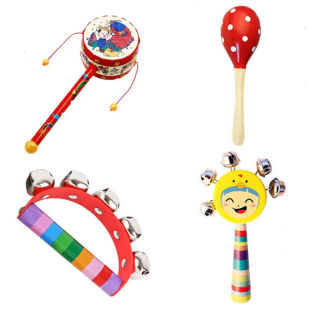 Grasping Training Baby Toy 0-1 Years and a Half Bite Musical Instrument Rattle Toy Boys Girls Small Rattle
