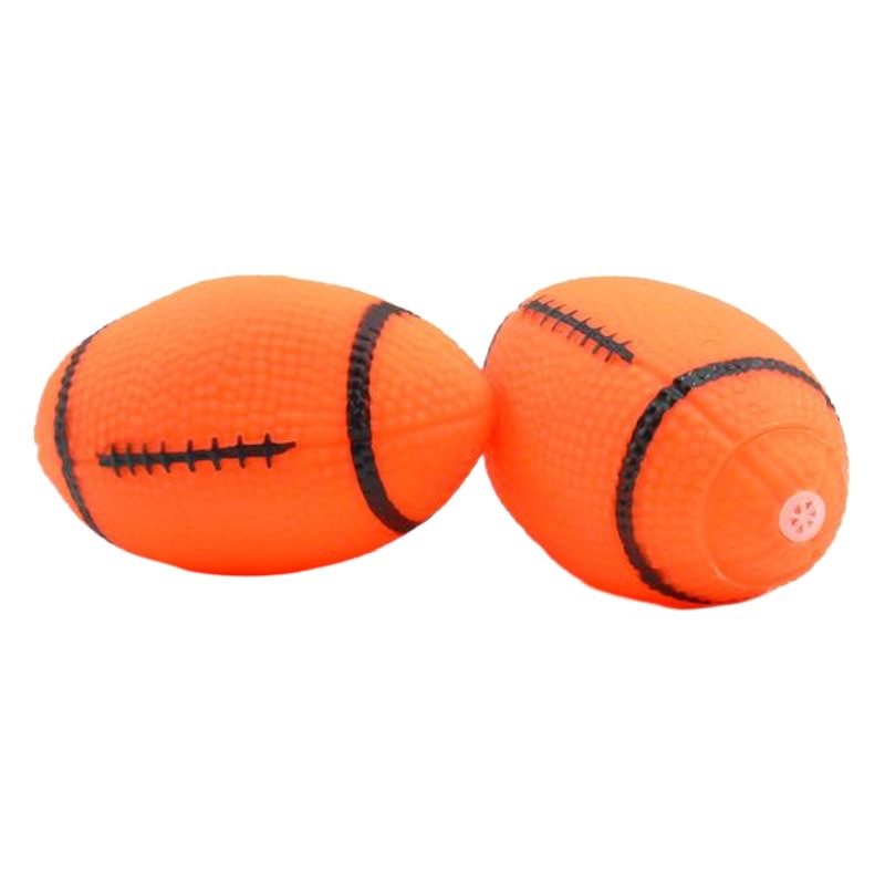 Mascota de sonido de vinilo de juguete perro de sonido rugby Peluche Golden Retriever bola perro de juguete de entrenamiento