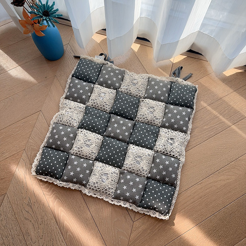 Thickened Korean chair cushion, seat cushion, pastoral floral fabric cushion, dining chair cushion, bubble cushion, wholesale