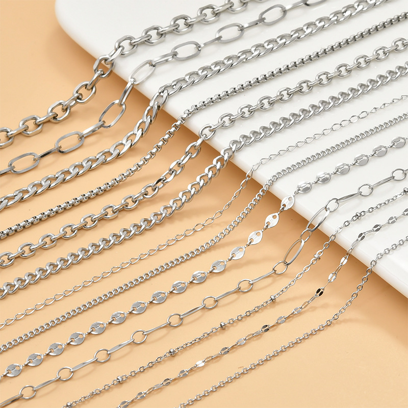 10g Weight 304 Stainless Steel Cable Chain Snake Chain Bracelets Jewelry Accessories