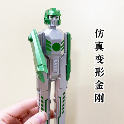 Creative transforming robot-shaped male pen, new transforming rollerball pen, disassemblable rollerball pen, learning supplies