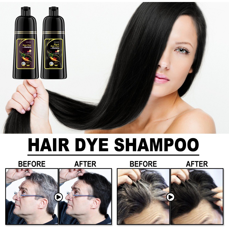 EELHOE Ufa Shampoo Polygonum multiflorum Essence Black Hidratante Limpiador, Reparador y Suavizante Champú