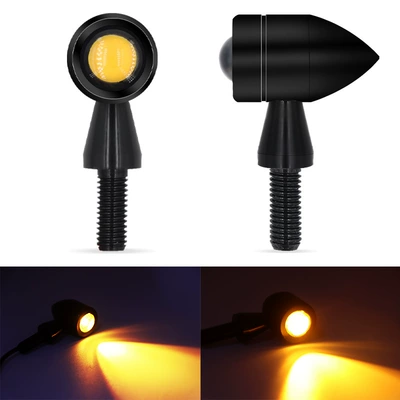 Motorcycle Modification Accessories Cnc Turn Signal Light 12V Universal Metal Electric Vehicle Warning Light Led Light Cnc Process (Other lights) - type-a-yellow