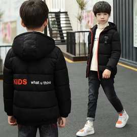 男童短款棉衣加绒加厚2024冬季新款中大童羽绒棉服学生棒球服外穿
