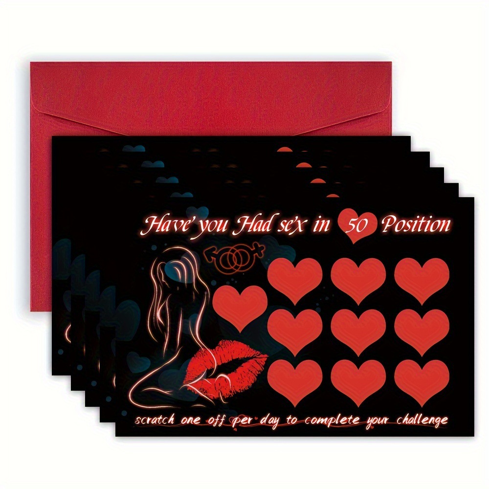 热销现货50个情人节姿势情侣约会姿势刮刮卡片Sex Scratch cards