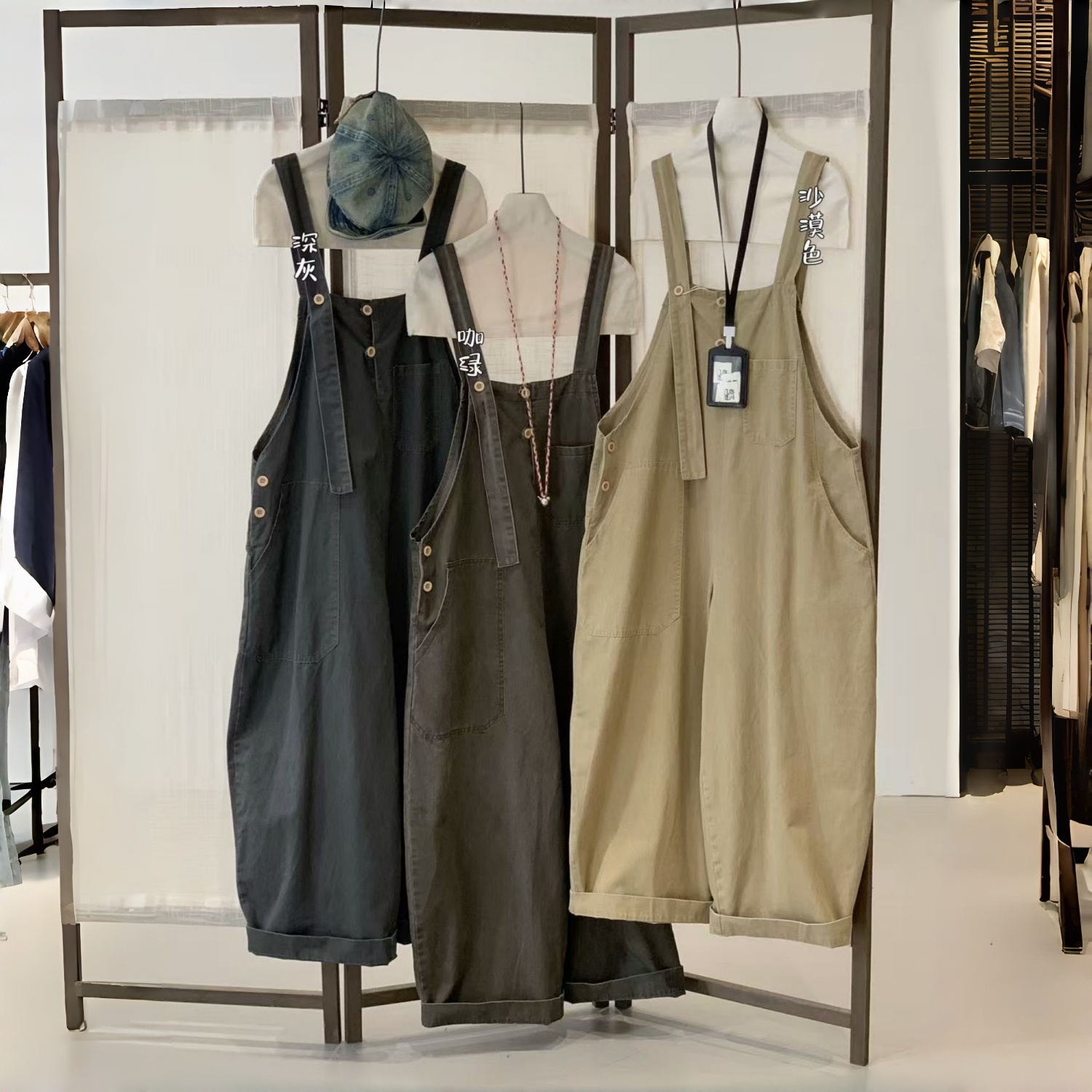 Jibujianchuan 826431 Autumn Korean Style Loose Plus Size Chubby Women Lazy Casual Age-Reducing Adjustable Overalls