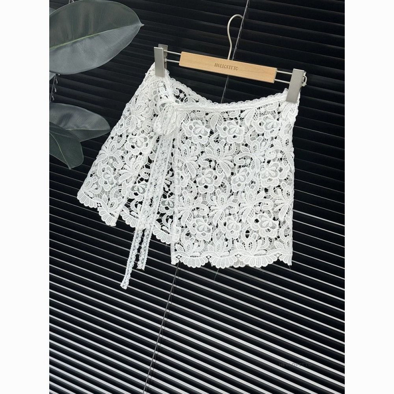 South Korea gauze skirt fart curtain lace hem new bottoming lace all-match skirt apron 2025 skirt