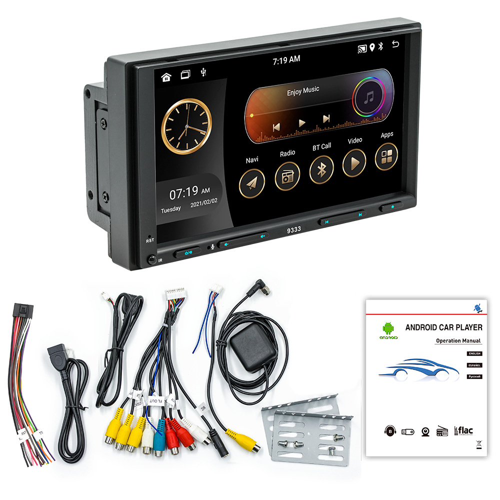 7 pulgadas sistema Android universal GPS navegación inalámbrica carplay HD imagen de marcha atrás radio de automóviles