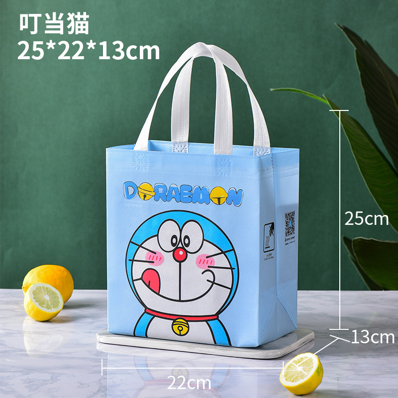 无纺布外卖手提袋覆膜防水防油餐饮打包手提包装袋可印logo外带