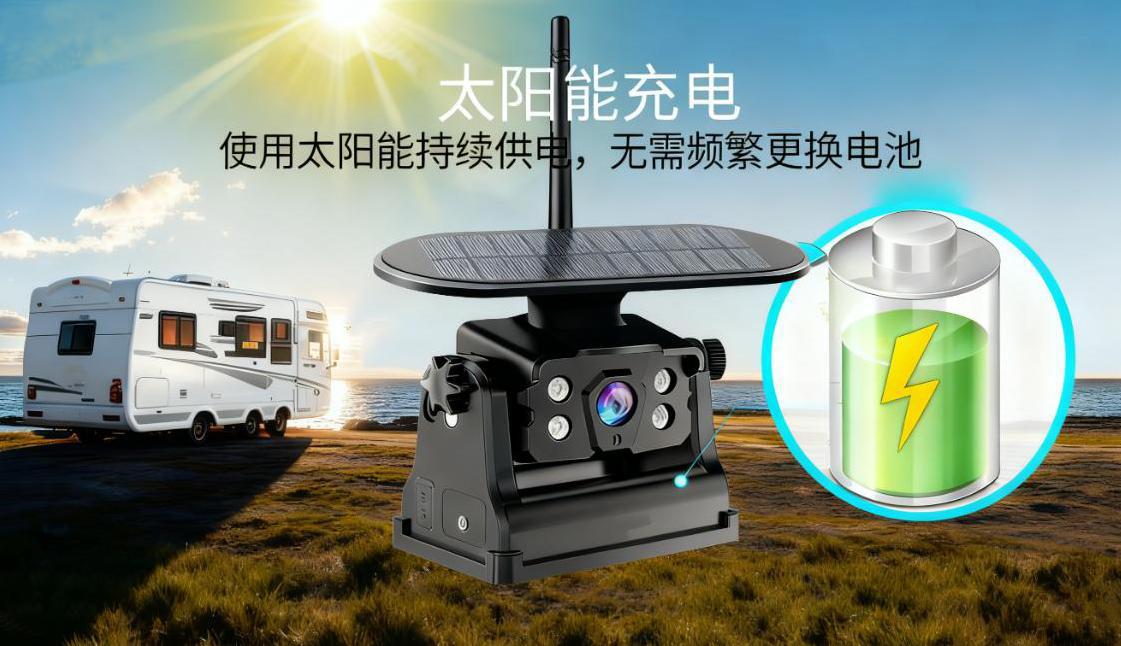 5inch Solar-Powered Charging Wifi Magnetic Adsorption Reversing Camera Monitor Ahd1080 Car Camera
