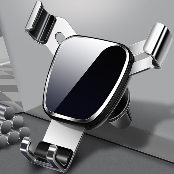 New Car Phone Holder with Gravity Sensing for Air Vent, Compatible with Iphone, Mirror Surface Car Phone Holder New Car Phone Holder with Gravity Sensing for Air Vent, Compatible with Iphone, Mirror Surface Car Phone Holder