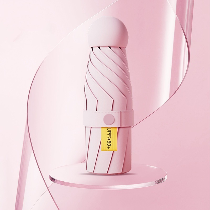50% off 日傘 日焼け止め UV シェード 女性用 晴雨兼用 超小型 軽量 ポータブル カプセル広告印刷|undefined