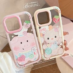 立体的なシェフの動物たち iPhone16/Apple15/17ProMax/12/11対応 アクリル製スマホケース（漫画風）