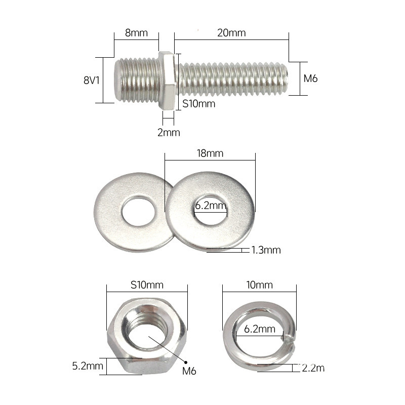 Kennzeichenschrauben Set Für Autos Und Motorräder Glänzend_voghion.com