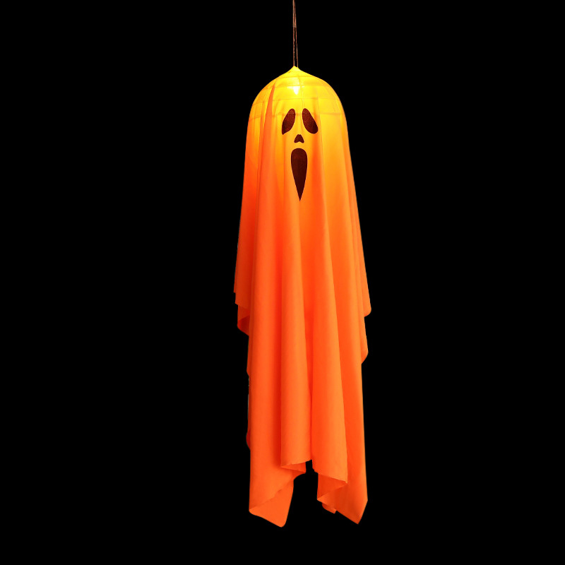 Decoración transfronteriza de Halloween luces LED de color para decoración de Halloween atmósfera colgante ajustable fantasma, fantasma de la luz colgante