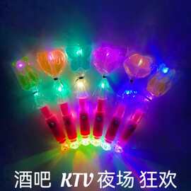 发光棒棒糖LED酒吧夜场KTV水晶闪光糖果气氛高颜值礼物糖果批发
