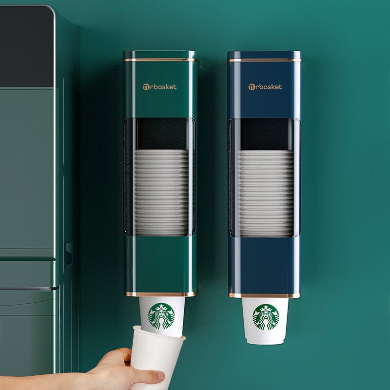 Disposable Cup Dispenser Paper Cup Holder Cup Rack Water Dispenser Cup Holder No-Drill Wall-Mounted Storage Rack
