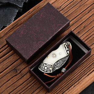 Mini Folding Knife, Car-Mounted Outdoor Knife, Damascus Steel Key Knife, Fruit Knife, Small Knife, Popular in Europe and North America