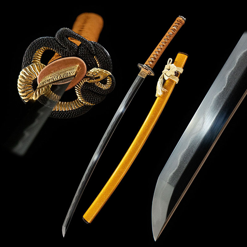 High-End Handmade Uzushi Steel Japanese Sword One-Piece Long Sword Lacquer Katana Samurai Iaido Katana Unsharpened High-End Handmade Uzushi Steel Japanese Sword One-Piece Long Sword Lacquer Katana Samurai Iaido Katana Unsharpened