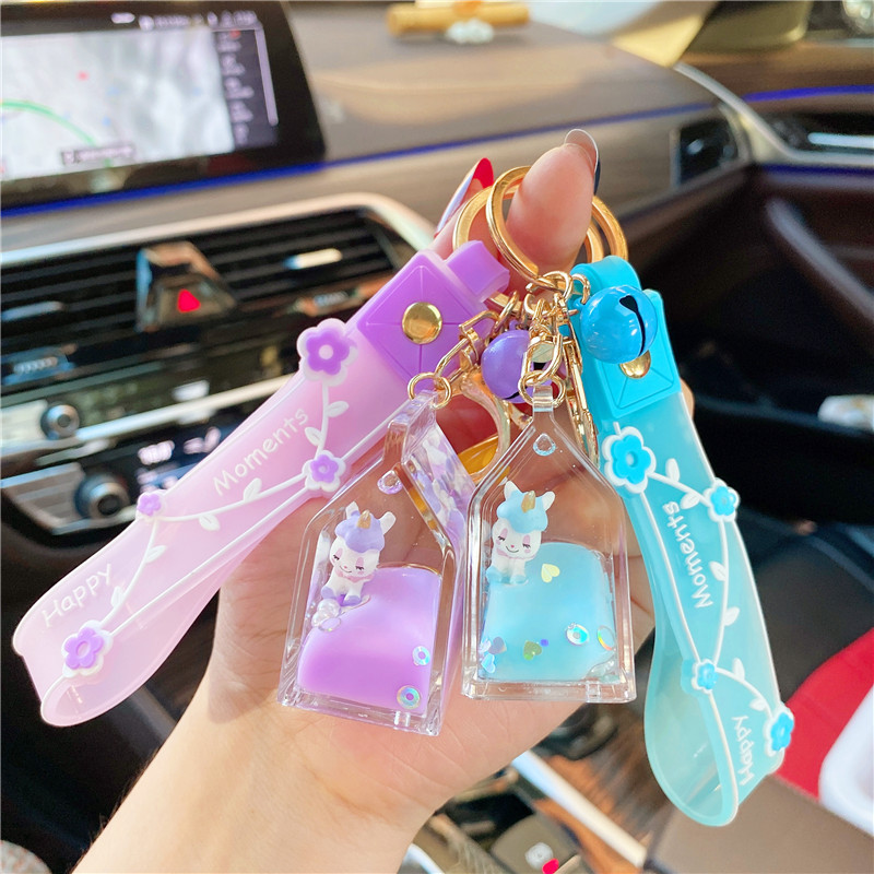 Cartoon Style Unicorn Arylic Women's Bag Pendant Keychain display picture 2