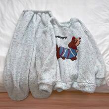 睡衣冬季女款珊瑚绒2025年新款冬天法兰绒秋冬家居服套装厂家直销