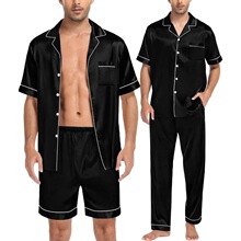 E 74861 Silk Satin Short Sleeve Pajamas �������˯�� ��
