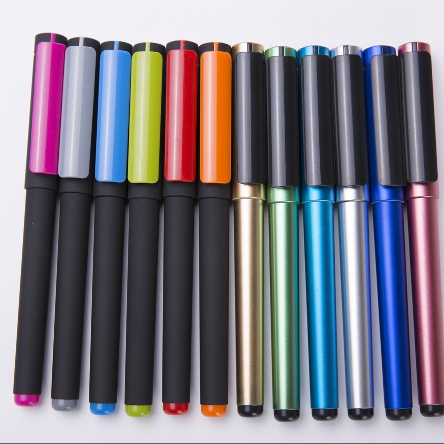Nueva pluma de publicidad logotipo personalizado pluma de agua de carbono pluma de gel personalizado código QR pluma de agua pluma de firma