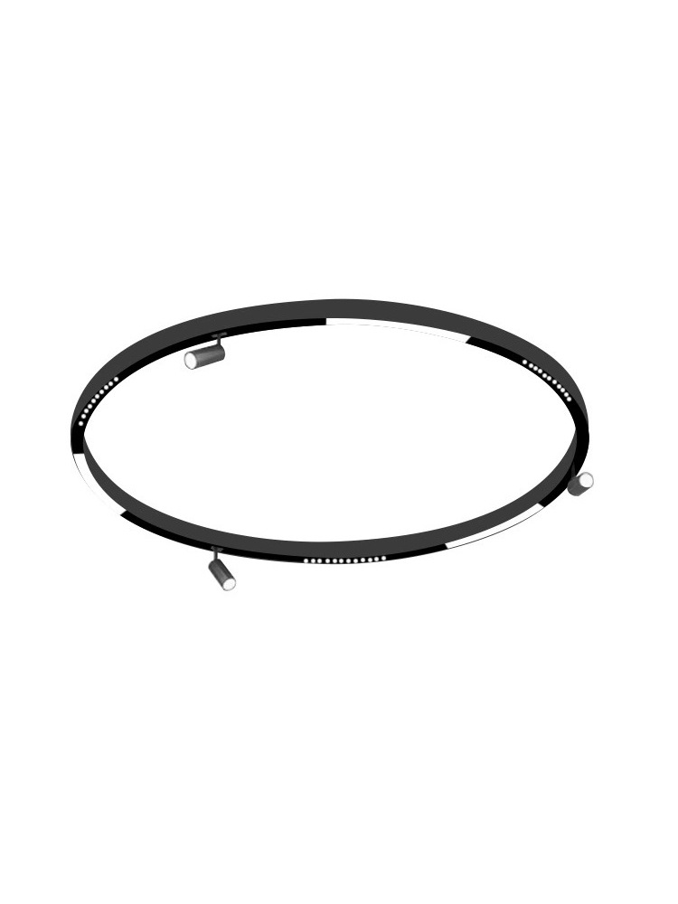 Lámpara orbital de atracción magnética redonda personalizada con anillo de arco oculto en la sala de estar sin lámpara principal de montaje oculto y lámpara de montaje abierta control inteligente