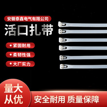 可松式尼龍活扣扎帶工廠批發重復使用塑料束線帶可拆卸捆綁扎線帶
