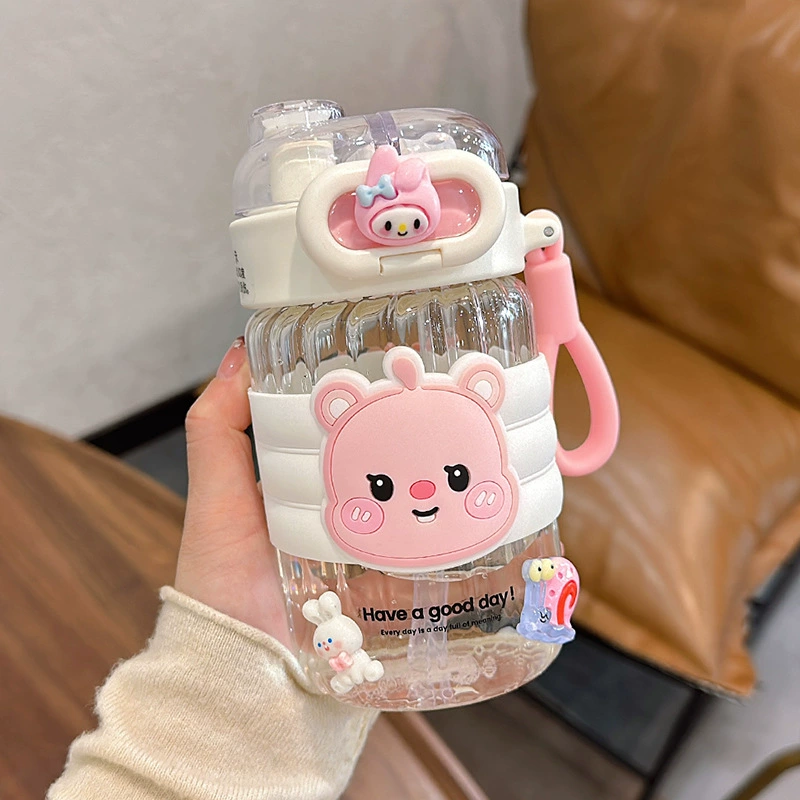 Стеклянный стакан для воды для женщин 2024 новый термоизолированный стакан с трубочкой офисный двойной стакан для кофе