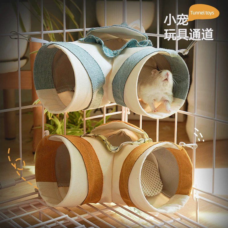 Ji Zai Little Pet Net Tunnel хомяк медовый мешок трубка игрушка может повесить канал Летняя норка ежик гнездо