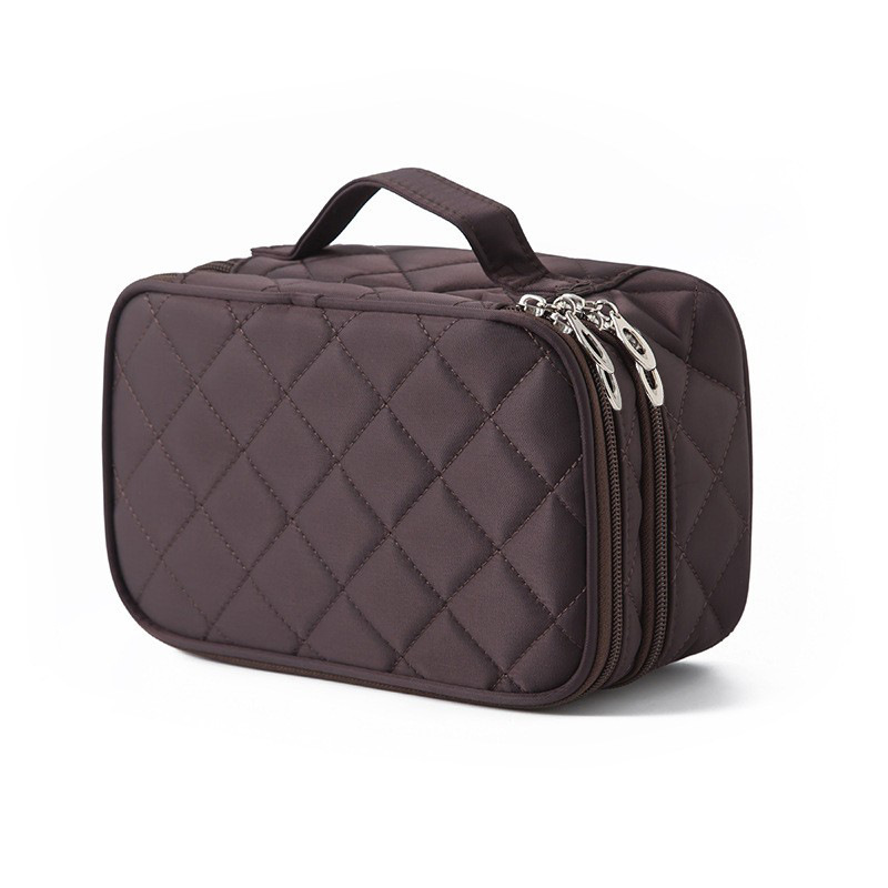 Nueva bolsa de cosméticos bolsa de lavado creativo hebilla impermeable caso cosmético nylon negro espejo bolsa de almacenamiento transfronterizo al por mayor