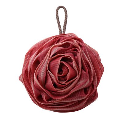 玫瑰花沐浴球造型大号浴花球高档不散起泡泡澡球超柔软搓背洗澡巾