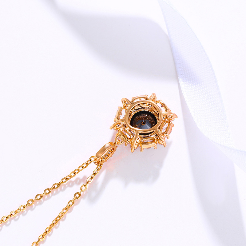 Colgante elegante de la manera europea y americana de la gema de imitación del tesoro artificial colorido de la joyería de Xuming del color con incrustaciones levemente con el colgante del circonio