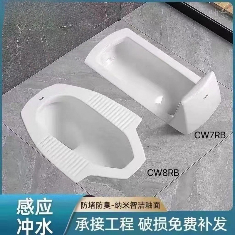 蹲便器家用防臭蹲坑式冲水箱整套装陶瓷卫生间蹲便池CW8RB/