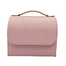 韩版化妆箱 公主少女心戒指吊坠收纳盒 PU皮多功能饰品首饰收纳箱