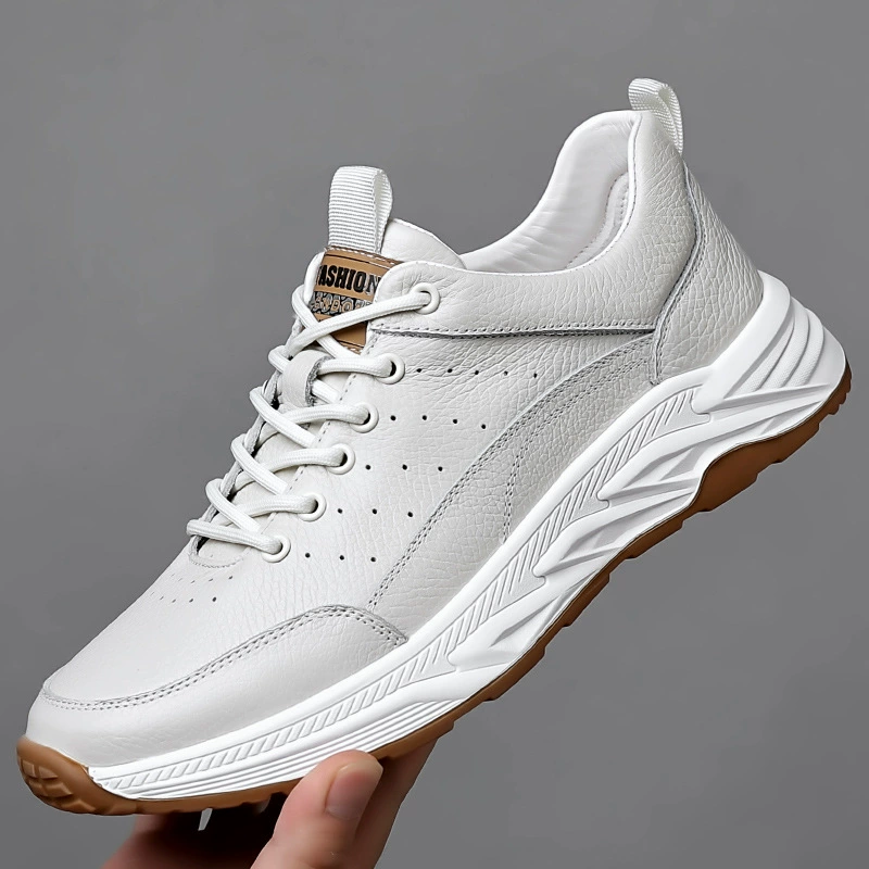 Листья из коровьей кожи осенние новые мужские повседневные туфли кожаные кроссовки мужские повседневные ботинки трендовые ботинки