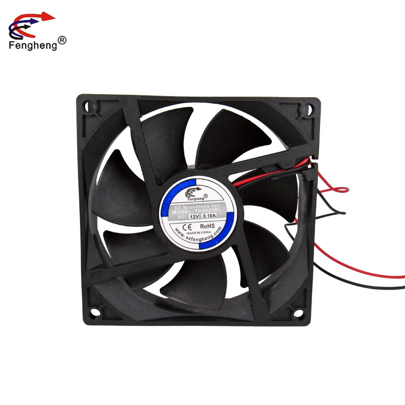 自产92*92*25大风量低噪音散热风扇 高电压双滚珠轴承散热风扇