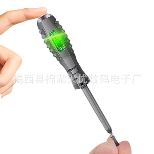 Electrician High Brightness One-Character Cross-Character Breakage Test Continuity Test Fault Finding Zero and Live Wire High Torsion Color Light Sensor Voltage Tester