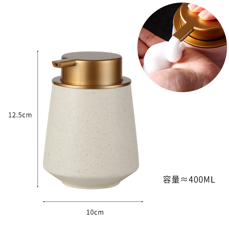 Nórdico Baño de cerámica mano desinfectante champú desinfectante sub-botella gel ducha Hotel mousse espuma prensa botella