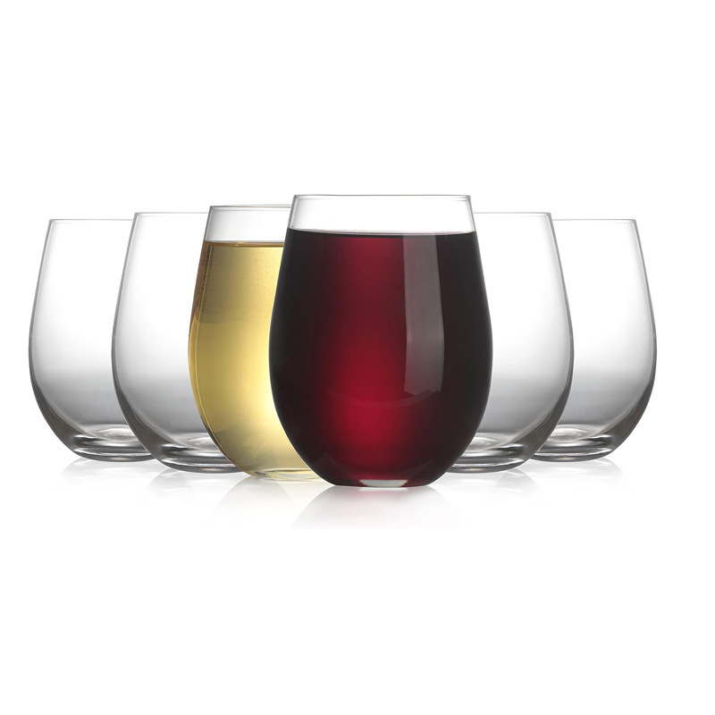 Transparent smoothie glass milk egg-shaped glass ice cream glass non-necked champagne glass large capacity juice glass